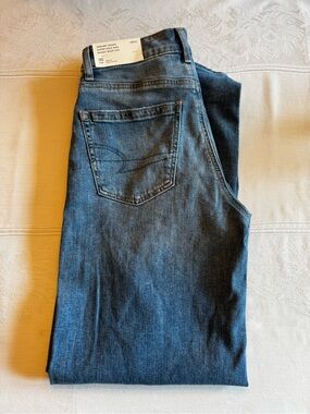 American Eagle Outfitters Women's Dreamy Drape High-Rise Jeans - Blue Denim